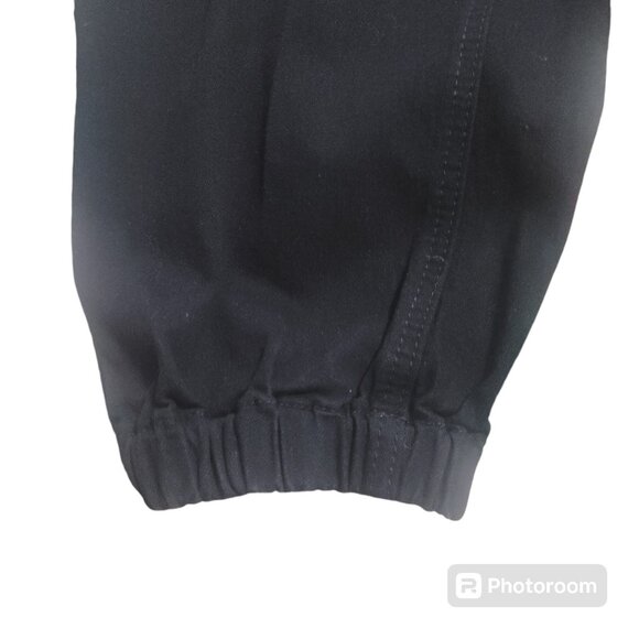 Preloved Women's Plus Black Denim Pants with Sheer Animal Print, size 14 - Picture 4 of 6